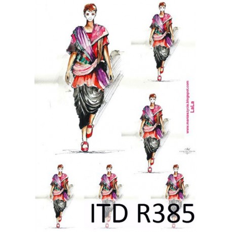 Рисовая карта для декупажа «Модель», 29.7 x 21 см, 20 г/м², ITD Collection