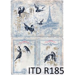 Рисовая карта для декупажа «Утро на Сене», 29.7 x 21 см, 20 г/м², ITD Collection