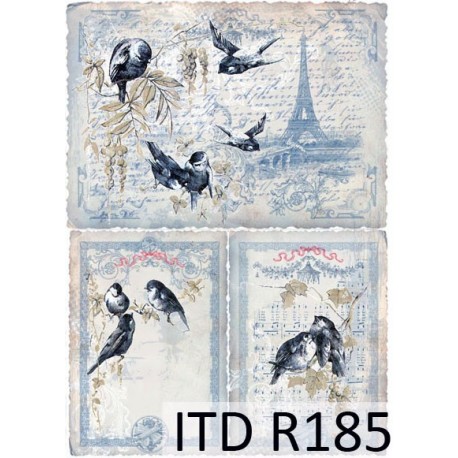 Рисовая карта для декупажа «Утро на Сене», 29.7 x 21 см, 20 г/м², ITD Collection