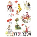 Рисовая карта для декупажа «Love», 29.7 x 21 см, 20 г/м², ITD Collection