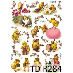 Рисовая карта для декупажа «Пасхальный оркестр», 29.7 x 21 см, 20 г/м², ITD Collection