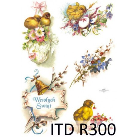 Рисовая карта для декупажа «Пасхальное настроение», 29.7 x 21 см, 20 г/м², ITD Collection