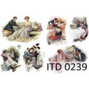Рисовая карта для декупажа «Ретро рандеву», 29.7 x 21 см, 20 г/м², ITD Collection