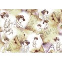 Рисовая карта для декупажа «Письма в стиле ретро», 29.7 x 21 см, 20 г/м², ITD Collection