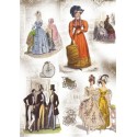 Рисовая карта для декупажа «Мода начала 19 века», 29.7 x 21 см, 20 г/м², ITD Collection