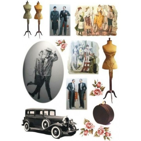 Рисовая карта для декупажа «Ретро атмосфера», 29.7 x 21 см, 20 г/м², ITD Collection