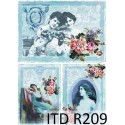 Рисовая карта для декупажа «Женские портреты», 29.7 x 21 см, 20 г/м², ITD Collection