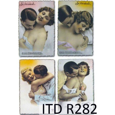 Рисовая карта для декупажа «Страсть», 29.7 x 21 см, 20 г/м², ITD Collection