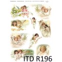 Рисовая карта для декупажа «Винтажные ангелы», 29.7 x 21 см, 20 г/м², ITD Collection