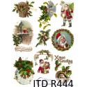 Рисовая карта для декупажа «Xmas greetings», 29.7 x 21 см, 20 г/м², ITD Collection