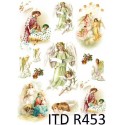 Рисовая карта для декупажа «Ангелы», 29.7 x 21 см, 20 г/м², ITD Collection