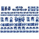 Рисовая карта для декупажа «Влоцлавек синий узор», 29.7 x 21 см, 20 г/м², ITD Collection