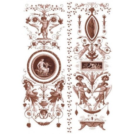 Рисовая карта для декупажа «Узор 18 века», 29.7 x 21 см, 20 г/м², ITD Collection