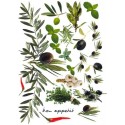 Рисовая карта для декупажа «Чеснок, оливки, лавровый лист», 29.7 x 21 см, 20 г/м², ITD Collection