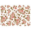Рисовая карта для декупажа «Коралловые розы», 29.7 x 21 см, 20 г/м², ITD Collection