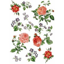 Рисовая карта для декупажа «Цветочный ансамбль», 29.7 x 21 см, 20 г/м², ITD Collection