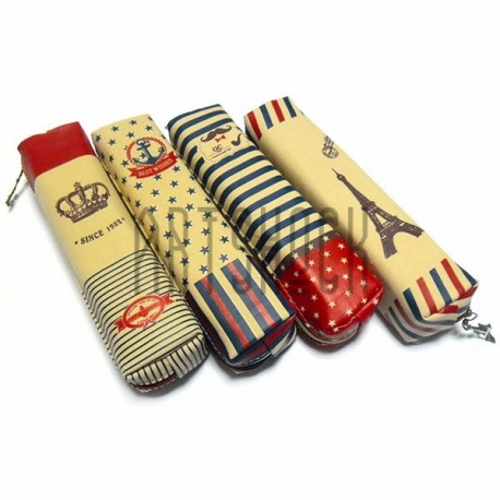Пенал - косметичка на молнии Best Wishes, 4 x 4.5 x 19.5 см., ассорти - 4 вида