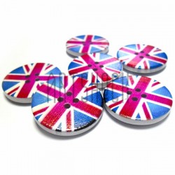 Набор деревянных декоративных пуговиц "United Kingdom", Ø3 см., 6 штук, REGINA