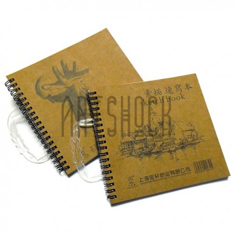 Альбом для эскизов на спирали "sketch book", 17 х 17 см., Maries