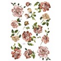 Рисовая карта для декупажа «Акварельные розы», 29.7 x 21 см, 20 г/м², ITD Collection