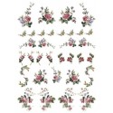 Рисовая карта для декупажа «Розы», 29.7 x 21 см, 20 г/м², ITD Collection