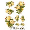 Рисовая карта для декупажа «Кремовые розы», 29.7 x 21 см, 20 г/м², ITD Collection