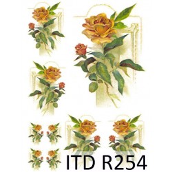 Рисовая карта для декупажа «Роза Тоффи», 29.7 x 21 см, 20 г/м², ITD Collection