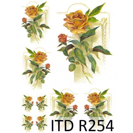 Рисовая карта для декупажа «Роза Тоффи», 29.7 x 21 см, 20 г/м², ITD Collection