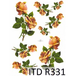 Рисовая карта для декупажа «Роза чайная», 29.7 x 21 см, 20 г/м², ITD Collection