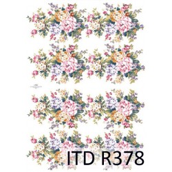 Рисовая карта для декупажа «Букеты роз», 29.7 x 21 см, 20 г/м², ITD Collection
