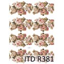 Рисовая карта для декупажа «Винтажные розы», 29.7 x 21 см, 20 г/м², ITD Collection