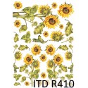 Рисовая карта для декупажа «Подсолнухи», 29.7 x 21 см, 20 г/м², ITD Collection