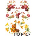 Рисовая карта для декупажа «Настурция», 29.7 x 21 см, 20 г/м², ITD Collection