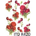 Рисовая карта для декупажа «Пионовидные розы», 29.7 x 21 см, 20 г/м², ITD Collection