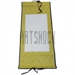 Свиток для китайской каллиграфии и живописи, жёлтые цветы, р-р: 30.5 x 67 см.