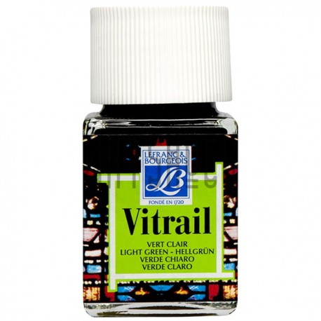 Витражная краска Vitrail, зеленая светлая, 50 мл, Lefranc Bourgeois