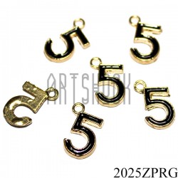 Металлическая подвеска "Chanel N°5" для скрапбукинга, 6 x 10 мм.
