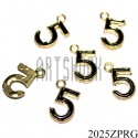 Металлическая подвеска "Chanel N°5" для скрапбукинга, 6 x 10 мм.