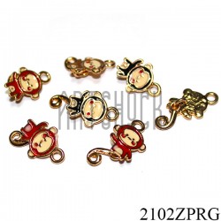 Металлическая подвеска "Обезьяна с хвостом" для скрапбукинга, 18 x 12 мм.
