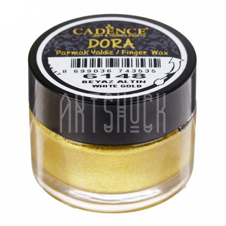 Воск для золочения Dora Finger Wax, White Gold / Белое Золото, 20 мл., Cadence