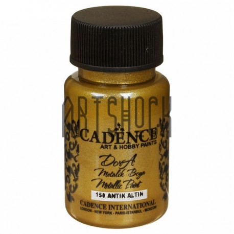 Краска акриловая «металлик» Dora, Antique Gold / Античное Золото, 50 мл, Cadence