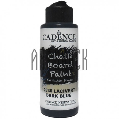Краска акриловая для создания меловой доски, Dark Blue / Темно-синяя, 120 мл, Cadence