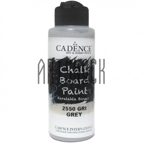 Краска акриловая для создания меловой доски, Grey / Серая, 120 мл, Cadence