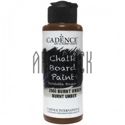 Краска акриловая для создания меловой доски, Burnt Umber / Коричневая, 120 мл, Cadence