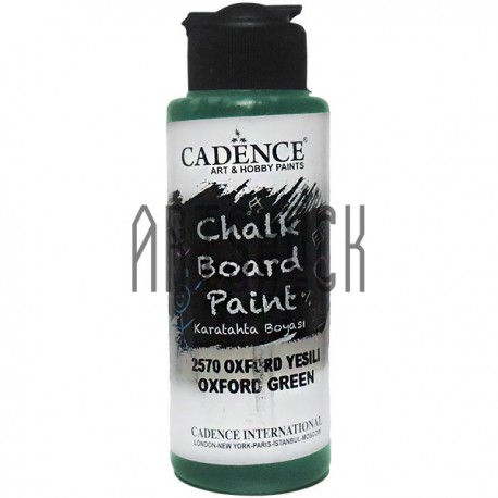 Краска акриловая для создания меловой доски, Oxford Green / Зеленая, 120 мл, Cadence