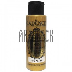 Краска акриловая с эффектом золочения Water-Based Gilding Paint, Gold / Золото, 70 мл, Cadence