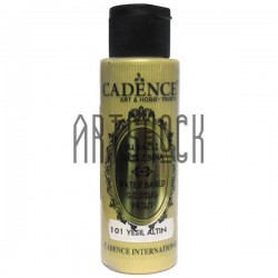 Краска акриловая с эффектом золочения Water-Based Gilding Paint, Green Gold / Зеленое Золото, 70 мл, Cadence