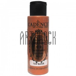 Краска акриловая с эффектом золочения Water-Based Gilding Paint, Copper / Медь, 70 мл, Cadence