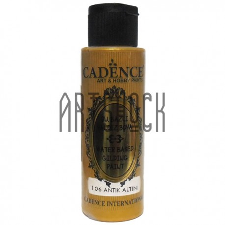 Краска акриловая с эффектом золочения Water-Based Gilding Paint, Antique Gold / Античное Золото, 70 мл, Cadence
