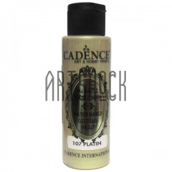 Краска акриловая с эффектом золочения Water-Based Gilding Paint, Platinum / Платина, 70 мл, Cadence